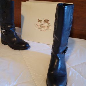 Coach Black Leather Boots